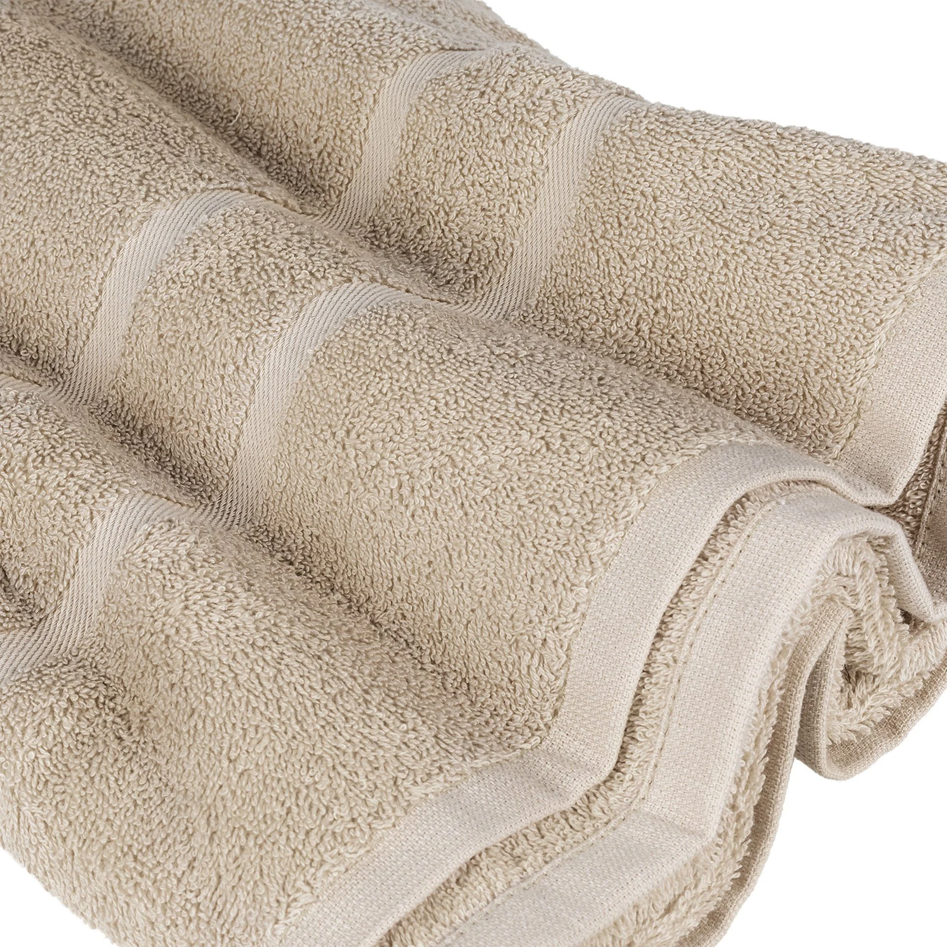 STICKANDSHINE Frottee-Handtücher – Farbe Sand / Creme, 100% Baumwolle, 500 g/m²
